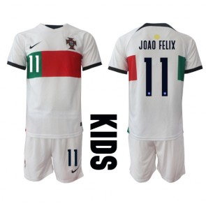 Portugal Joao Felix #11 Replica Away Stadium Kit for Kids World Cup 2022 Short Sleeve (+ pants)